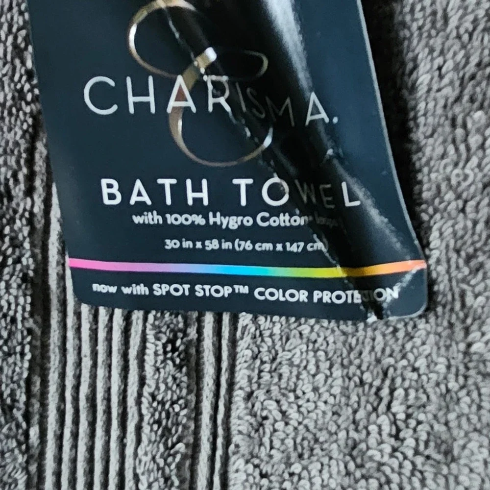 CHARISMA Luxury Bath Towel Gunmetal Gray 30 x 58